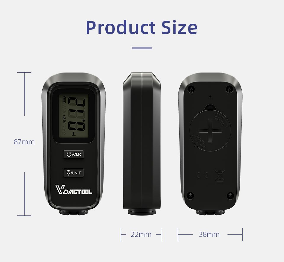 VDIAGTOOL VC100 Car Thickness Gauge Meter_07