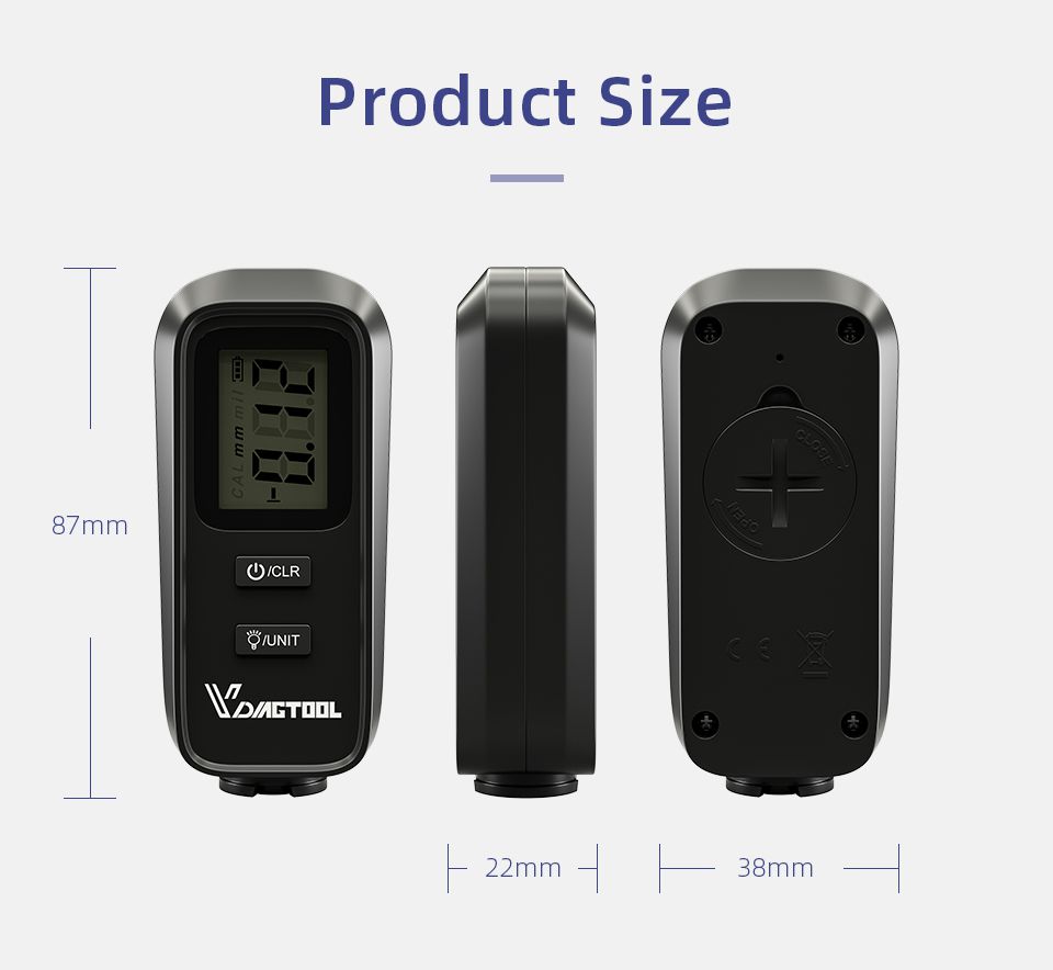 VDIAGTOOL VC100 Car Thickness Gauge Meter_07