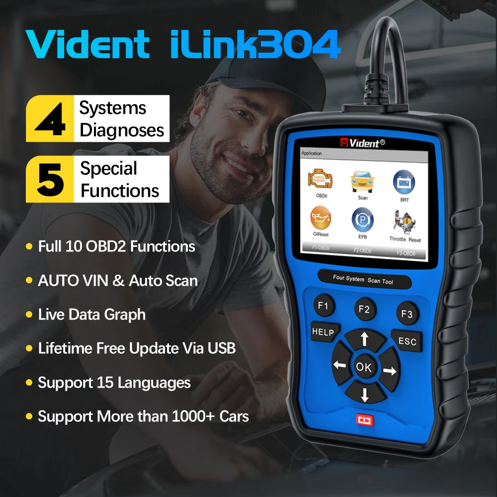 Vident ILink304 OBD2 Automotive Scanner