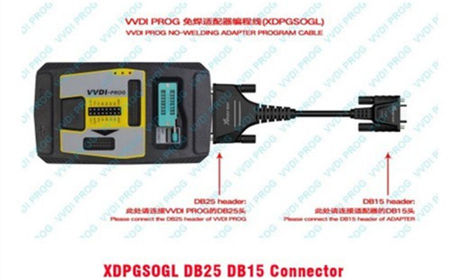 Xhorse VVDI 프로그램 프로그래머 및 XDPGSOGL DB25 DB15 커넥터