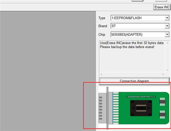 Conector xhorse vvdi Prog m35080 D80 - 2