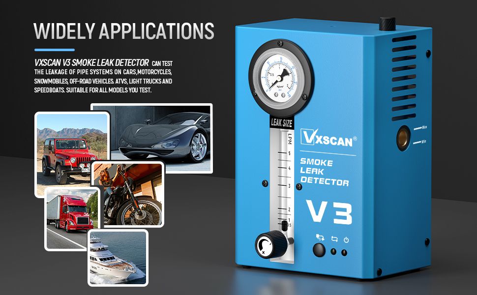Vxscan V3 detector de fugas de humo de automóviles 