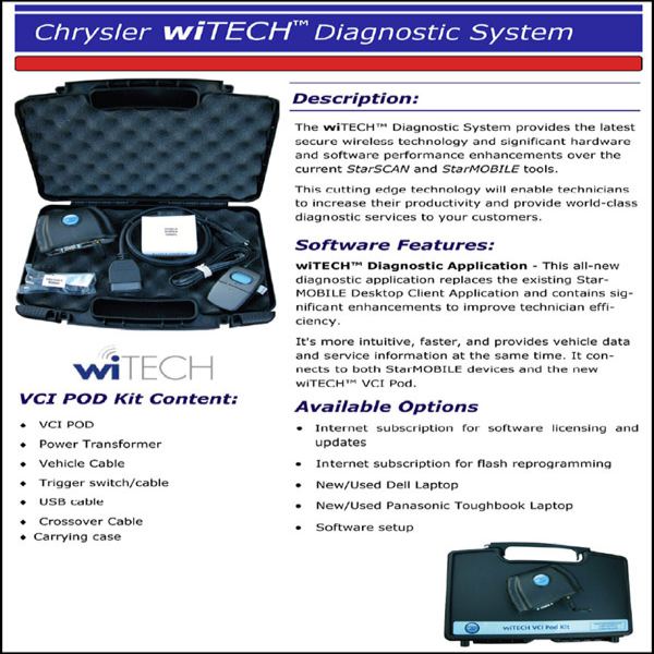 Chrysler original witech diagnosis system