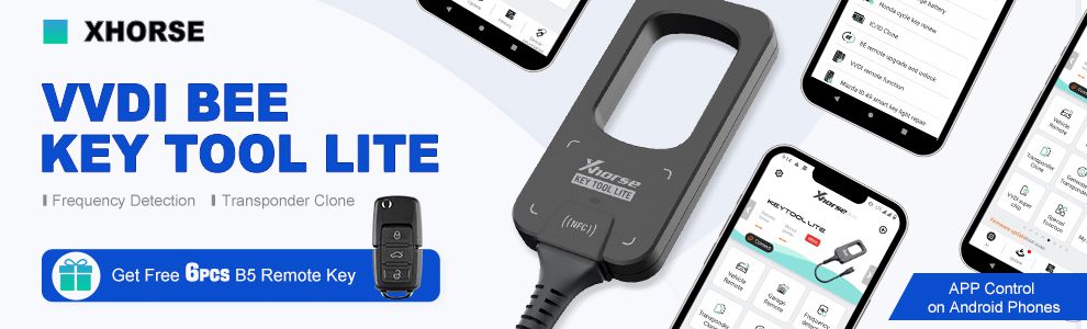 Xhorse VVDI MINI Key Tool Lite Support Android with Type C Port with 6 XKB501EN Wire Remotes