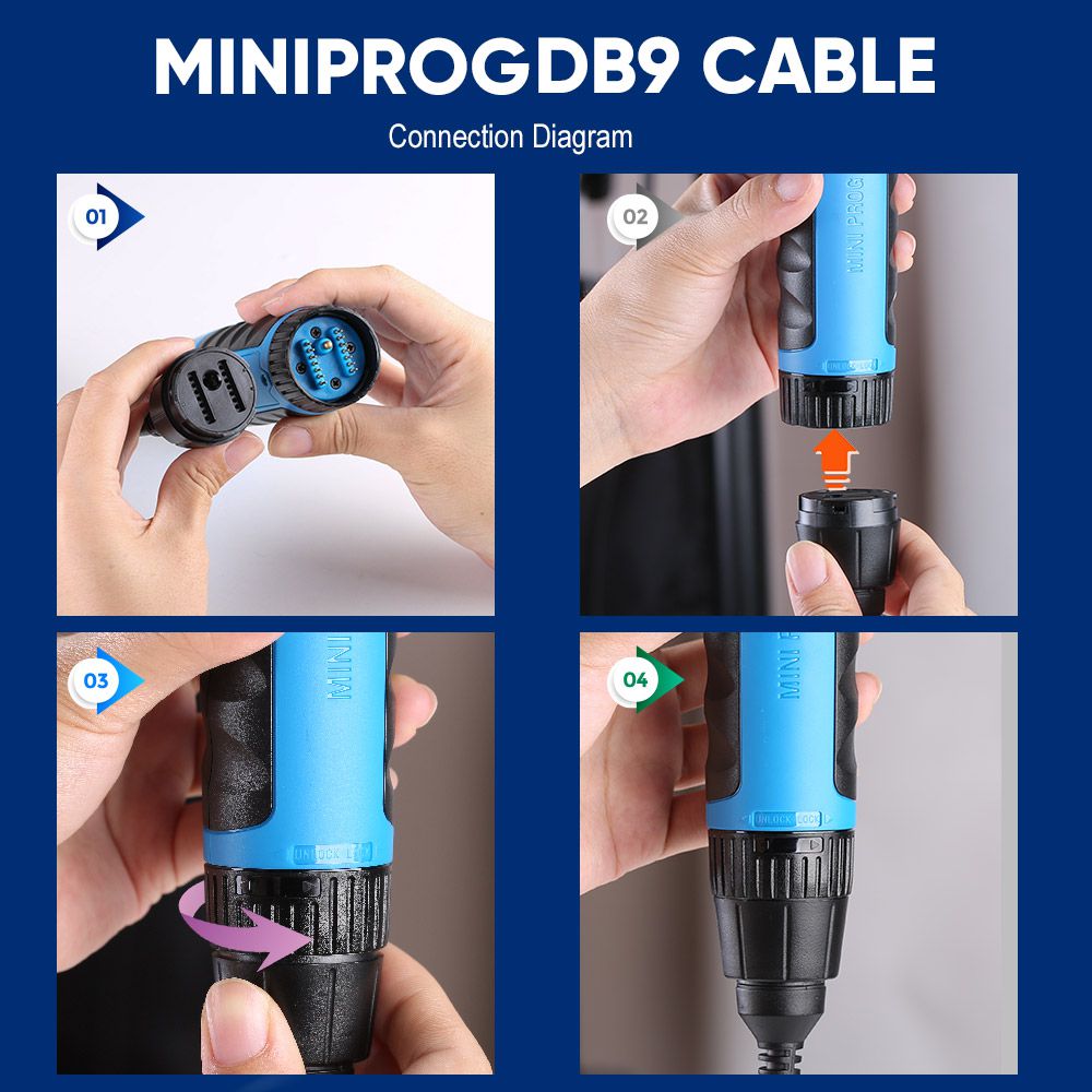 Mini Prog를 사용하여 XDNP13 DB9 케이블에 연결하는 방법