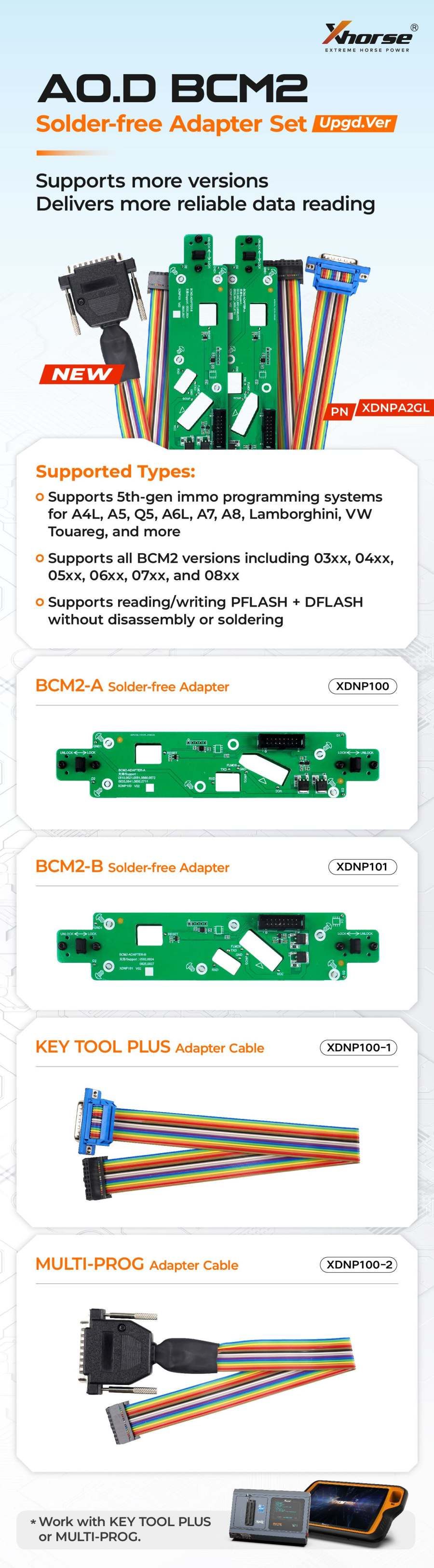 XHORSE XDNPA2GL Audi BCM2 Solder-free Adapter