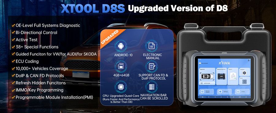 2025 XTOOL D8S Bi-Directional Diagnostic Scan Tool