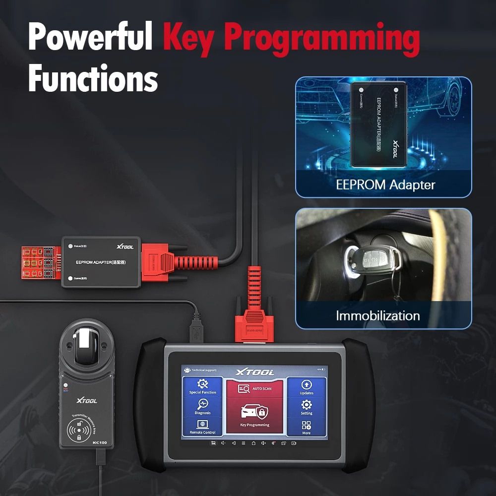 Xtool inplus ip616 obd2 diagnóstico de automóviles y herramientas de programación clave 