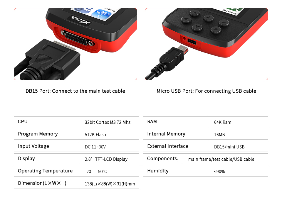 Lector de código xtool sd100 volle obd2 bricolaje obd2 