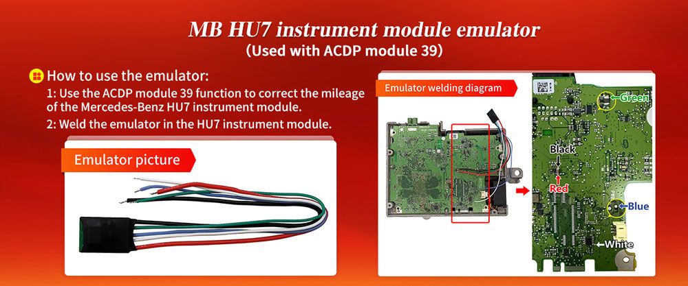 Yanhua MB HU7 Instrument Module Emulator 