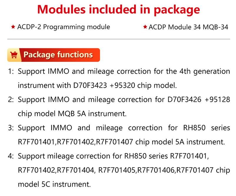 Yanhua ACDP-2 VW MQB48/49 5A 5C Package with Module 34 and License