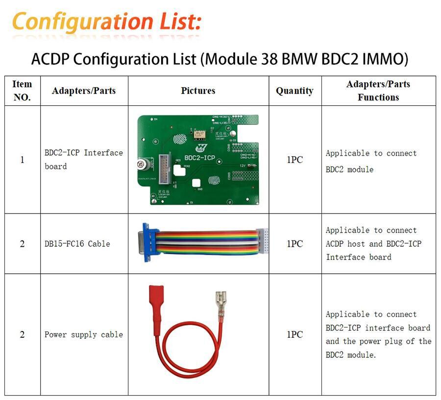 BMW G シリーズ BDC2 Immobilizer のマッチングおよびキーの追加のための Yanhua 小型 ACDP-2 モジュール 38